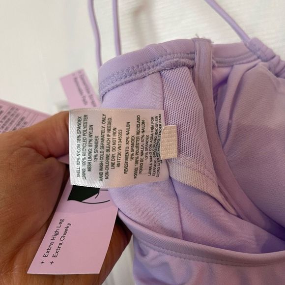 WILD FABLE Shirred Underwire Cheeky Swimsuit in Purple Size Small NEW - Picture 8 of 11